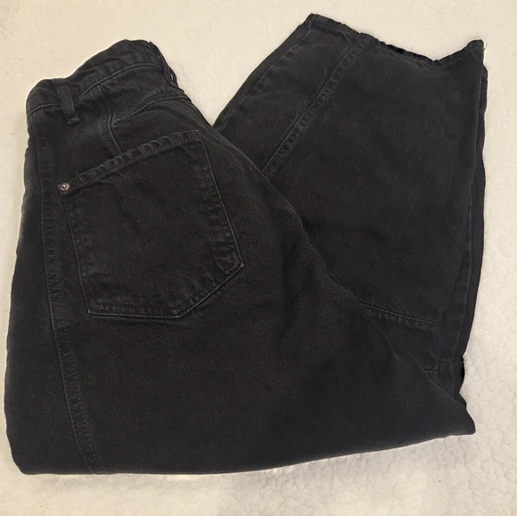 We The Free High-Rise Wide-Leg Jeans in Black - Picture 7 of 10